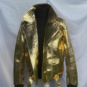 Blouson d'aviateur original en similicuir Blousons de moto de style classique Veste en cuir de haute qualité à prix bon marché - Product Image 1