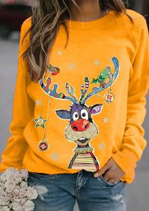 Sweat-shirts en molleton à col rond décontractés pour femmes personnalisables 100% coton respirant Streetwear avec option de logo sur le devant - Product Image 6