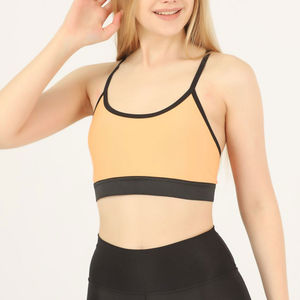 Sujetador Deportivo Sin Costuras con Espalda Cruzada, Talla Grande, Soporte Alto, Tejido Transpirable que Absorbe el Sudor, Forro Suave, Logotipo Frontal, Clima Cálido - Product Image 3