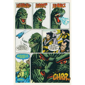 Tarjeta postal de estilo sencillo con impresión digital de Godzilla para negocios, amor, cumpleaños, Navidad, San Valentín, días festivos, agradecimiento. - Product Image 1