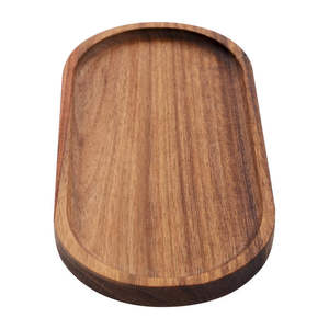 Plateau en bois ovale - Product Image 1