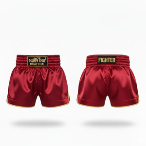 Shorts de Muay Thai personnalisés à la mode, unisexe, adultes, pour l'entraînement de boxe, trunks respirants, vêtements de combat MMA, usage professionnel - Product Image 4