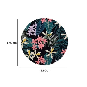 ชุดถาดรองแก้วไม้ MDF ทำจากเรซินทรงกลมเรียบถาดไม้เปล่าผลิตในอินเดีย - Product Image 1