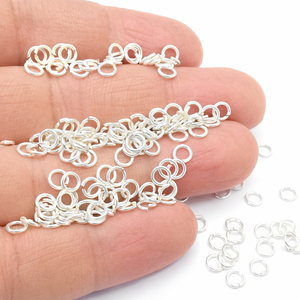 925 Sterling Silver Open Jump <b>Rings</b>-14K & 18K Gold Plated 3mm 6mm 8mm Sizes Jewellery Finding - Product Image 4