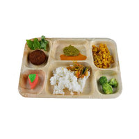 Vaisselle jetable en feuilles de palmier 100% naturelles Assiettes portionnées en feuilles de palmier biodégradables du fabricant indien