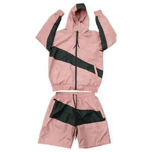 La mejor chaqueta cortavientos transpirable de material y pantalones cortos de patrón sólido, la mejor tarifa de fábrica del fabricante para el verano - Product Image 4