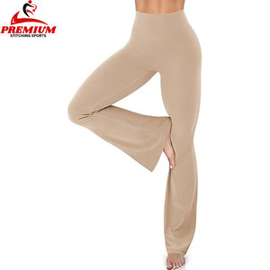 High Waisted Yoga <b>Flare</b> Pants Skin-Friendly Workout Gym <b>Leggings</b> Comfortable Sportswear - Product Image 4