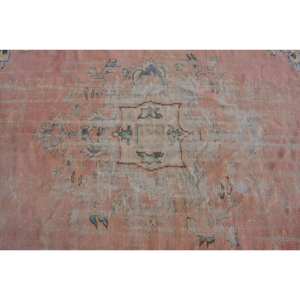 Vintage Turkish Rug Classic <b>Pink</b> Blue 6.1 X 9.5 ft Large Area <b>Wool</b> Latex Backing Patchwork Abstract for Teen Room Hallway - Product Image 5