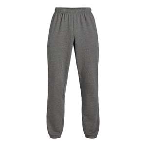 Pantalon de jogging gris en polaire pour hommes Streetwear Impression de logo personnalisé Pantalon de survêtement unisexe en coton vierge 330gsm Pantalon droit pour hommes - Product Image 3