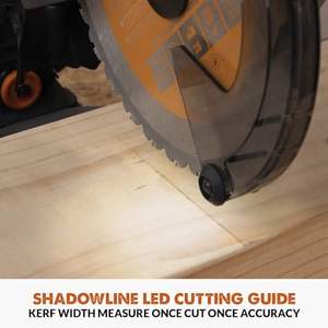 Scie à onglet coulissante sans fil 18V à double biseau, sans balais, lame multi-matériaux 255mm, batterie incluse pour la découpe DIY du bois, du métal et du plastique - Product Image 6