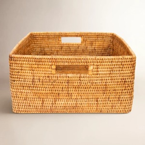 Hand-Woven Rattan <b>Basket</b> with Handles Handmade Storage <b>Basket</b> Wholesale eco-friendly Made in Viet Nam - Product Image 6