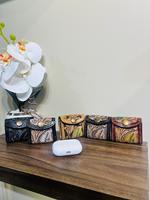 Véritable cuir de vachette usiné véritable étuis de protection Air Pod étuis élégants personnalisés pour écouteurs de voyage meilleurs cadeaux d'anniversaire de tous les temps