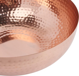 Tazón de Cobre Puro 100% Hecho a Mano por DIVRIS, Diseño Vintage Estilo Americano, Plato de Servir de Metal Duradero, Tazones Decorativos - Product Image 5