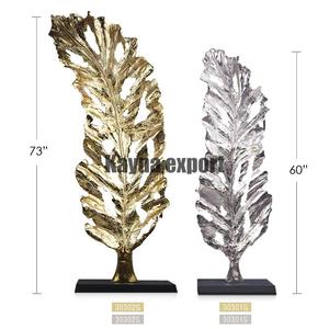 Decoración del hogar Artesanía Aluminio Metal Hoja Escultura Níquel Platted - Product Image 2