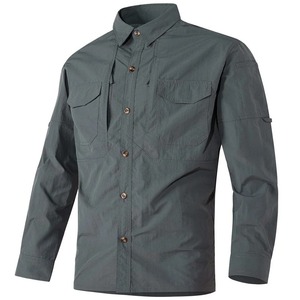 Chemises tactiques de qualité hommes été Offre Spéciale Combat en plein air multi-poches séchage rapide Cargo Camping chemise à manches longues - Product Image 2