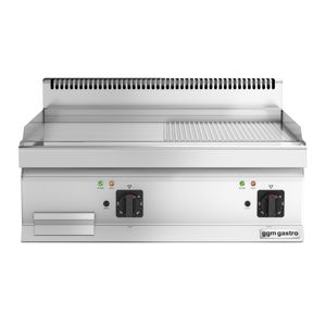Plancha Eléctrica Comercial - 7.1kW - Placa Lisa/Acanalada (mitad y media) - Área de cocción: 800x700mm - Product Image 2
