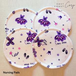 Clearance Sale 2 Pairs Of Minky Topped Cloth <b>Nursing</b> <b>Pads</b> - Purple and Red Tie Dye - Product Image 2