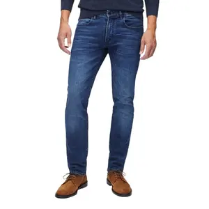 Pantaloni alla moda da uomo in stile 2024 di lusso Jeans Jeans dritti da uomo elasticizzati in Denim elasticizzati da strada alla moda pantaloni in Denim