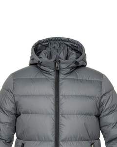 Veste matelassée grise pour homme avec capuche, manteau chaud matelassé en duvet, léger, coupe-vent, vêtements d'extérieur d'hiver pour les activités de plein air - Product Image 5
