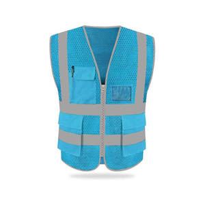 Chaleco de Seguridad Reflectante de Alta Visibilidad, Transpirable, de Poliéster, con Múltiples Bolsillos, para Trabajadores Industriales, Logotipo Personalizado OEM - Product Image 5