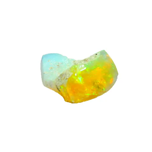 Etiyopya Opal serbest Form işlenmemiş taş doğal 15x13mm 4.10 Cts Ishu taşlar beyaz renk oyun veya yangın 15x13 Mm IG15670