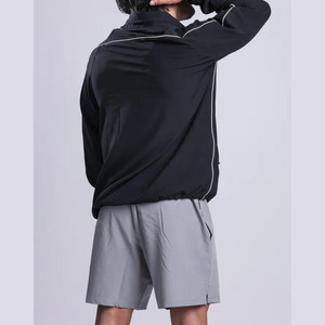 เสื้อแจ็คเก็ตกันลมแบบสปอร์ตแคชชวล กันน้ำ ซิป ¼  ทรงโอเวอร์ไซส์ คอกลม สำหรับผู้ชาย แบบเรียบง่าย - Product Image 4