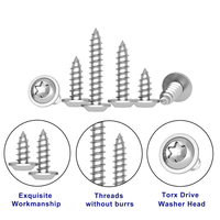 High Quality 304 Metal Stainless Steel Countersunk Tapping Screws for Outside Windows Hardware Railings Furniture