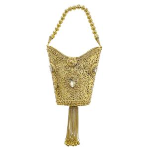 2025 ÚLTIMAS TENDENCIAS mosaico indio hecho a mano Metal mujer fiesta de noche bolso cierre abierto listo para enviar precio al por mayor - Product Image 1