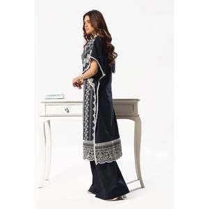 Traje de dos piezas sin coser de gasa bordada TL-52085, silueta holgada con cintura natural - Product Image 6