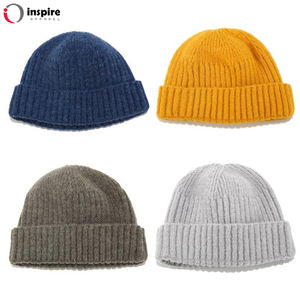 Gorro de lana con logotipo bordado personalizado para mujer, gorrito de alta calidad, Color sólido, para invierno - Product Image 2