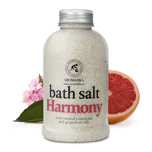 Aromatika Harmony - Cristales de Sal Marina Natural para Baño y Uso Corporal, 600 g, con Aceites Energizantes de Pomelo y Rosa - Product Image 1