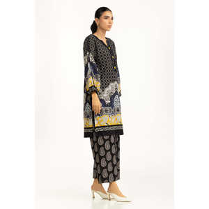 Conjunto Coordinado de Chifón Bohemio con Estampado Cruzado IPST-55032, Atuendo de 2 Piezas con Mangas Tres Cuartos, Talla XXS - Product Image 6