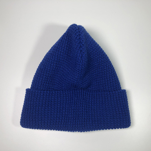 Gorro Unisex de Acrílico Azul Sólido, Tejido por Computadora, Gorro Casual de Invierno, Talla Adulto 56-58CM - Product Image 4