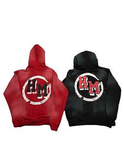 Vente en gros 100% sweat à capuche en molleton de coton pour homme lourd 400gsm double fermeture éclair complète avec logo personnalisé sans cordon de serrage pour l'hiver - Product Image 2