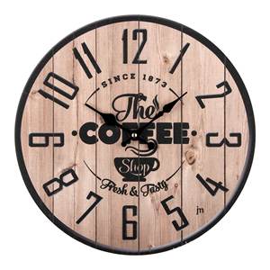 Reloj de Pared Multicolor JUSTAMINUTE de 33 cm, Diseño de Cafetería, Categoría de Producto: Relojes de Pared, Modelo 21568 - Product Image 1