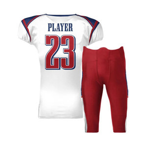 Último diseño diferente estilo uniforme de fútbol americano de color liso 100% conjuntos de uniformes de fútbol de poliéster para la venta - Product Image 5