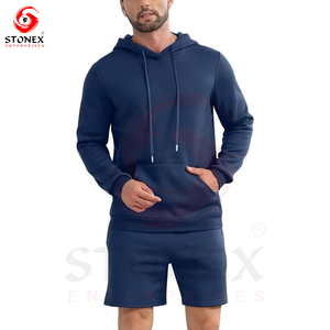 Streetwear personnalisé ensemble short pour hommes vêtements de sport d'été en coton survêtement de gymnastique et short 2 pièces survêtement hommes ensemble de t-shirt - Product Image 5