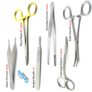 Ensemble d'instruments chirurgicaux médicaux pour ensemble de suture vétérinaire de 6 pièces Fabricant et exportateur d'instruments chirurgicaux - Product Image 4