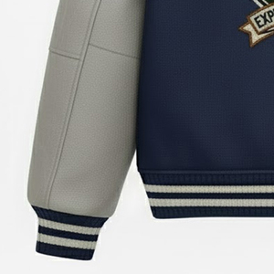 Blouson universitaire d'hiver pour homme, style streetwear, avec patch brodé en chenille personnalisé, style urbain, logo avant éco-responsable - Product Image 5