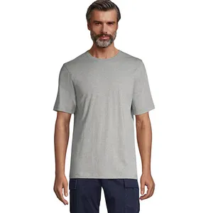 Cotton Short Sleeve Crew - Heather Grey T Shirts Custom Logo Lose Fit Oversize T Shirts Wholesale Price Tee