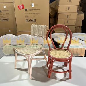 Hot <b>Sale</b> Comfortable Eco-Friendly <b>Rattan</b> Chairs for Kids for Kitchen Bedroom Babies-Safe <b>Furniture</b> for Children - Product Image 5