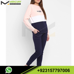 Conjunto Deportivo de 2 Piezas para Mujer, Sudadera de Manga Larga con Cuello Redondo y Bloques de Color - Product Image 3