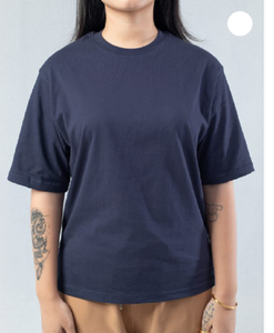 Customs Drop Shoulder Sleeve Tee 100% algodón Camisetas de gran tamaño para mujeres Logotipo personalizado de punto O-cuello de Bangladesh - Product Image 6