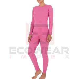 Ropa Interior Térmica Larga y Delgada para Mujer de Alta Calidad, Transpirable, 100% Poliéster, Servicio OEM de Invierno - Product Image 3