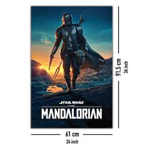 สไตล์โมเดิร์น โปสเตอร์แมนดาโลเรียนไนท์ฟอล ภาพพิมพ์บนผ้าใบสำหรับตกแต่งผนัง - Product Image 4