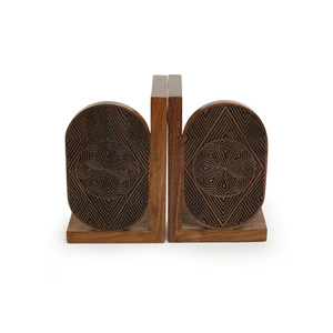 Premium Quality Wood Made Book Support Bookends New Designed <b>Table</b> <b>Top</b> <b>Decorative</b> Wooden Bookends Reasonable Price - Product Image 1