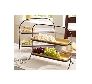 ชุดขาตั้งช็อกโกแลตแบบตั้งโต๊ะสองชิ้น คุณภาพดีที่สุด ผลิตจากสแตนเลสและเหล็ก สำหรับเสิร์ฟขนมหวานและผลไม้ จำหน่ายแบบขายส่ง - Product Image 2