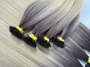 ผมปลอม AZURA HAIR สำหรับต่อผมแบบเคราติน U Tip ผมแท้เวียดนาม 100% เรมี่ เกรดซิลกี้ สเตรท ดับเบิ้ลดรอน ทุกสี - Product Image 3