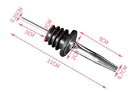 Bouchons anti-poussière et capuchons en caoutchouc réutilisables en acier inoxydable 304 pour bec verseur de spiritueux, accessoires pour barman