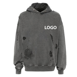 Pull-over et sweat-shirt à capuche surdimensionnés pour hommes broderie personnalisée impression numérique d'hiver polyester polaire lourd grande taille - Product Image 2